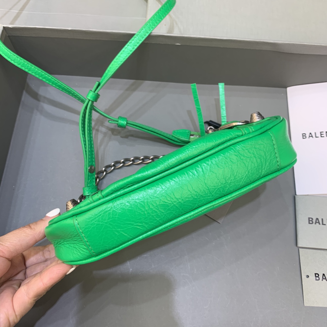 Balenciaga Le Cagole Mini Bag With Chain Shoulder Bag Green